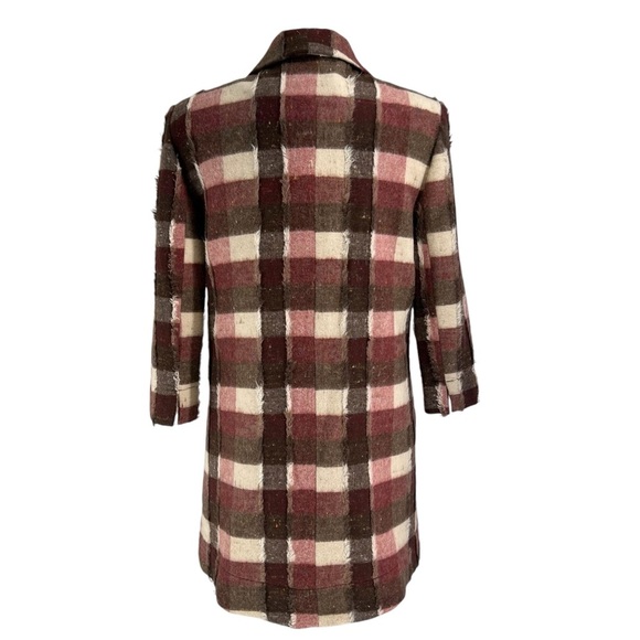 ALBERTO MAKALI Wool Blend Plaid Jacket M - Picture 4 of 8